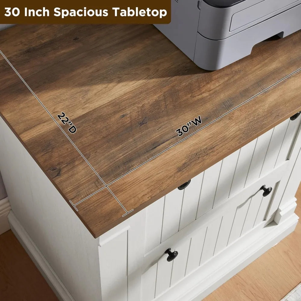 30" Lateral Filing Cabinet with Hanging File Folders