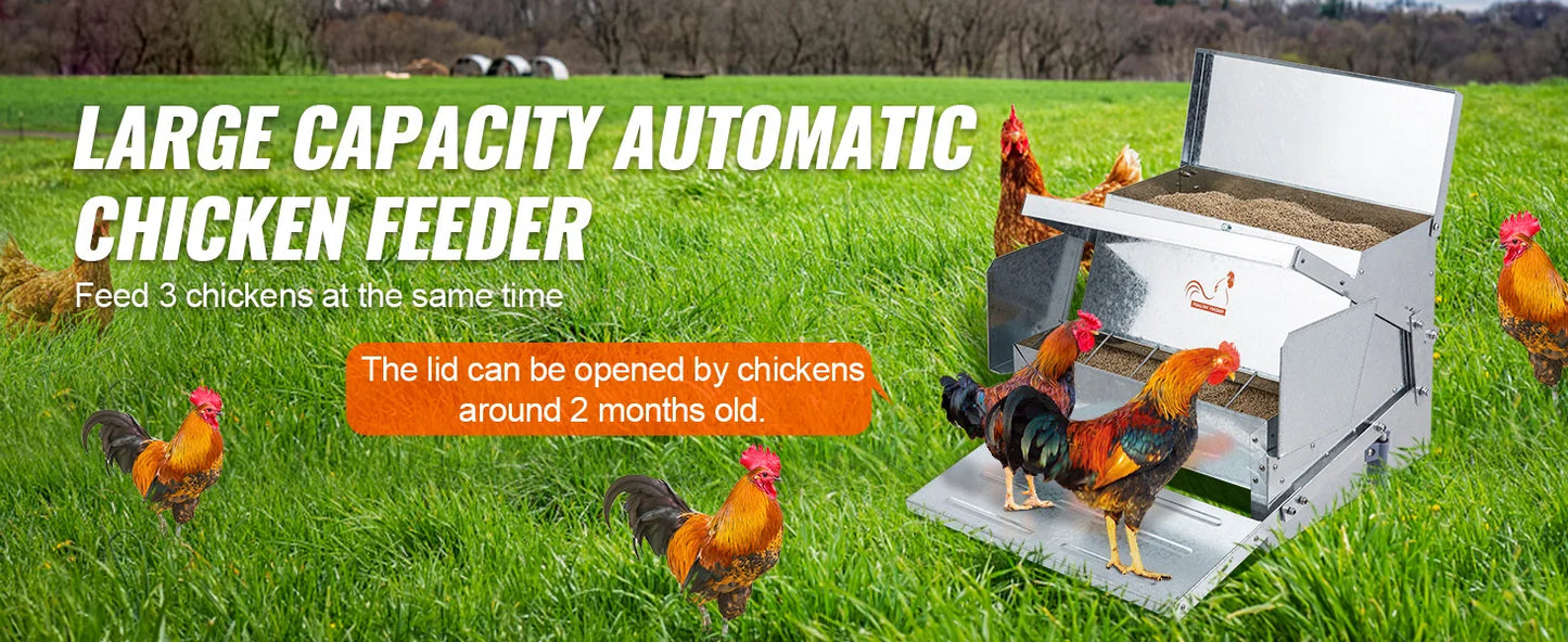 25 lbs. Capacity Automatic Chicken Feeder Feeds up to 11 Days