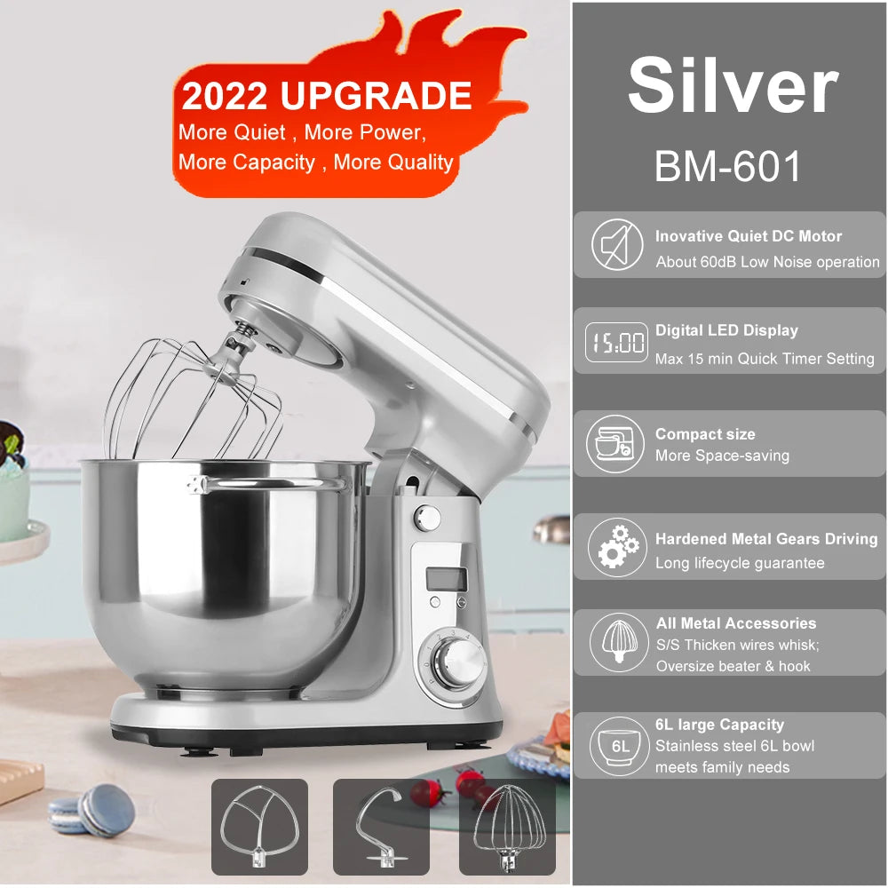 6-Speed, 1200 W Kitchen Food Mixer