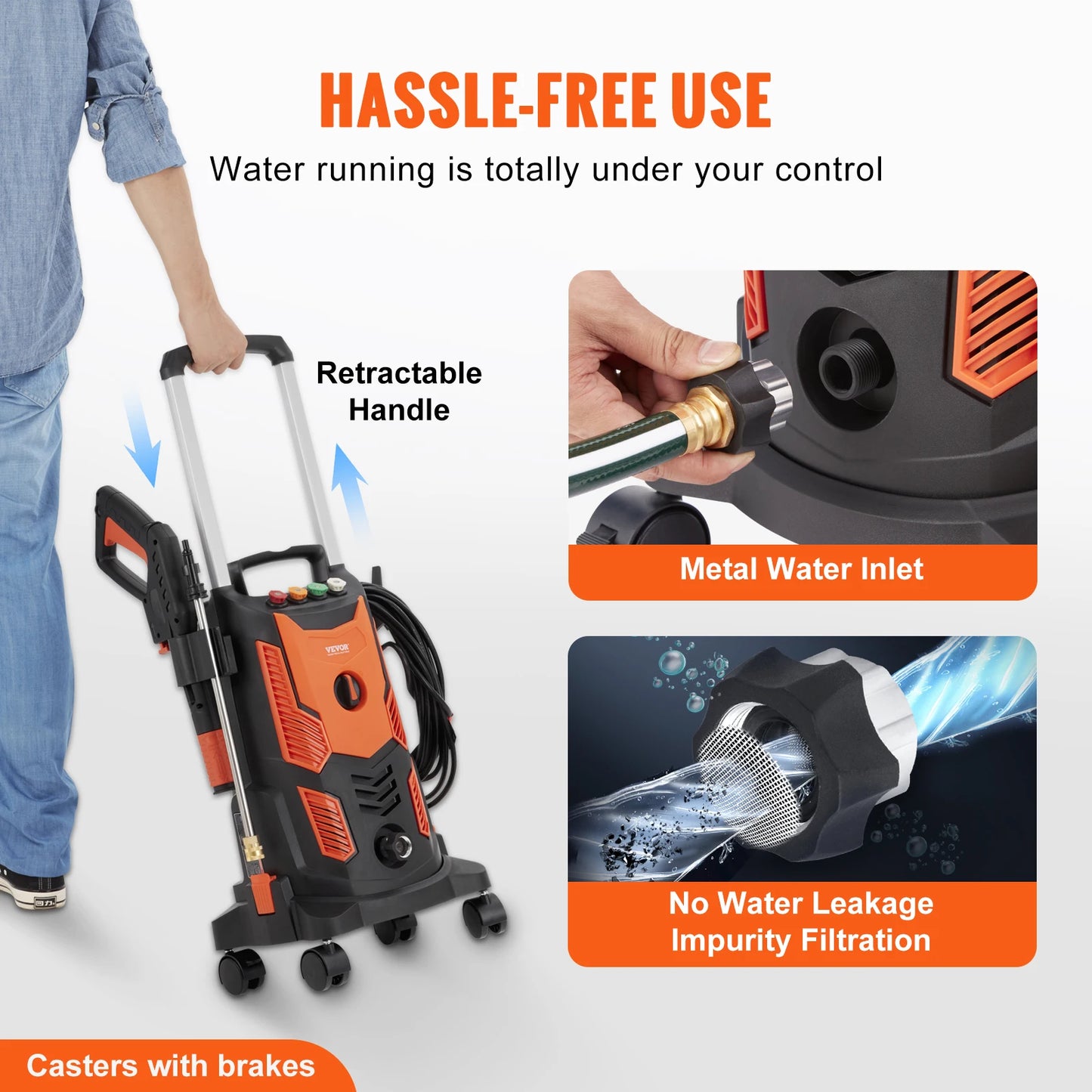 Electric Pressure Washer Power with Quick Connect Nozzles