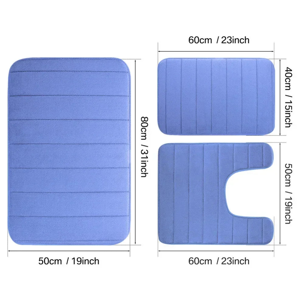 3-pc- Super Water Absorption Non-Slip Floor Rug