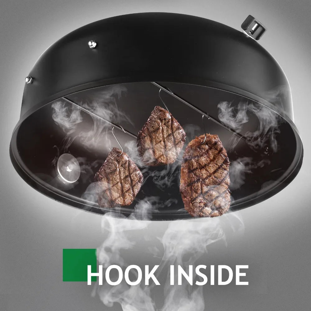 80*41*48cm Iron Adjustable Barrel Grill, with Built-in Thermometer