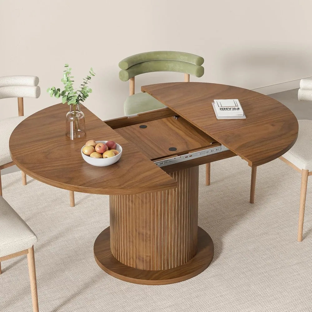 43.3- inch 59-inch Adjustable Size Round Circle Dining Tables