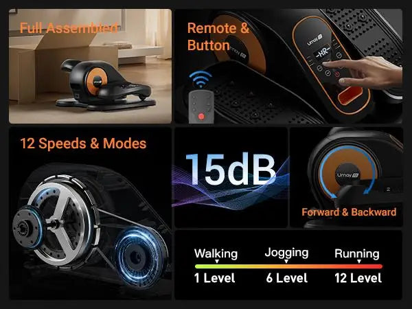 Quiet Portable Under Desk Elliptical for Seniors