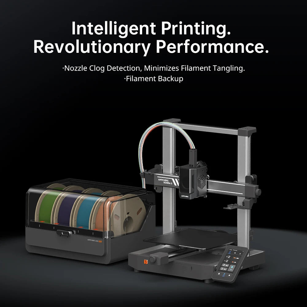 Kobra 3 Combo Multi-Color FDM 3D Printer Max 600mm/s Printing Speed Build Size 250x250x260mm