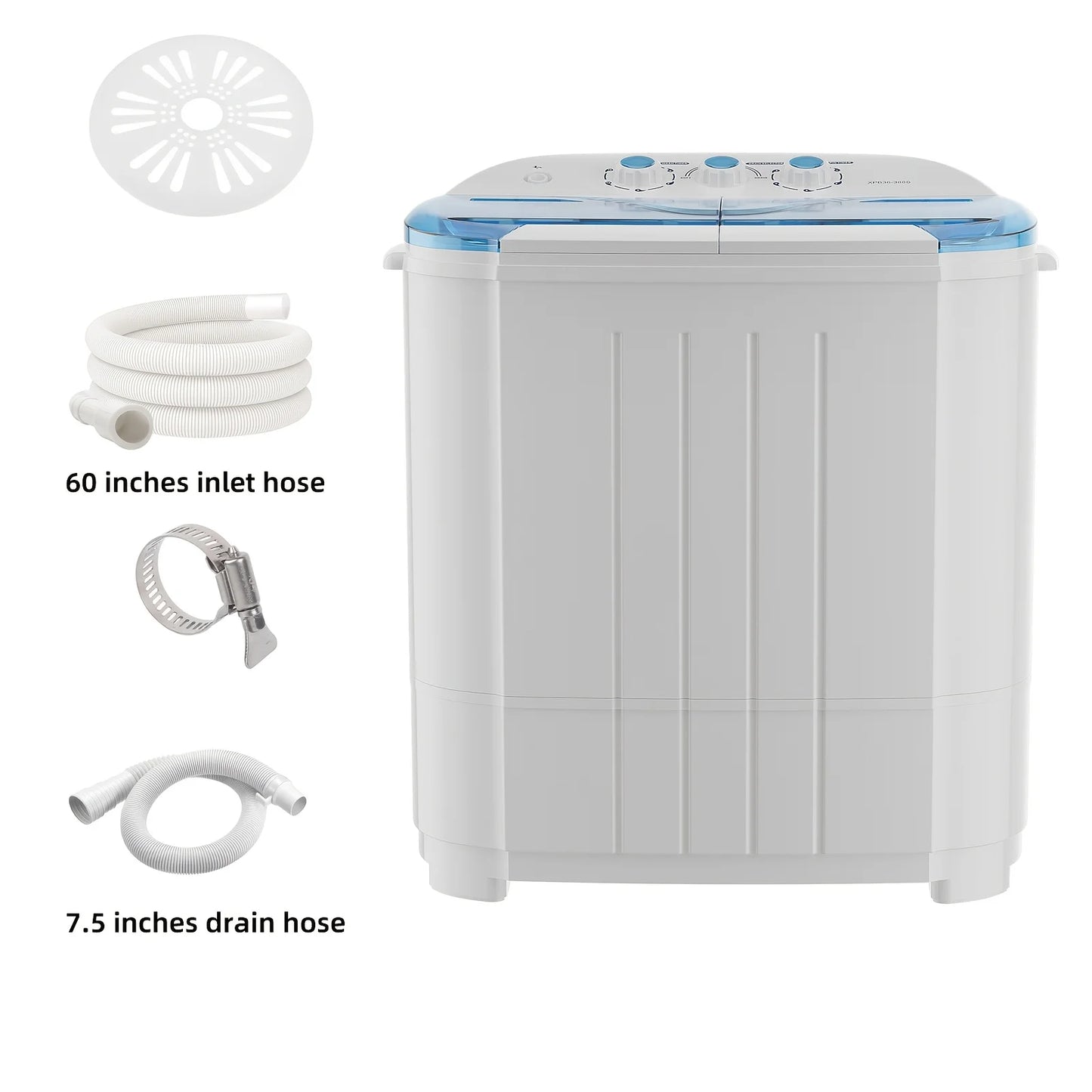 14.5Lbs Portable Washing Semi-Automatic Compact Washer