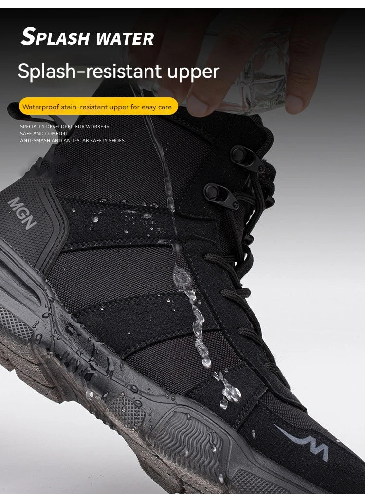 Men Steel Toe Shoes Puncture-Proof Sneakers