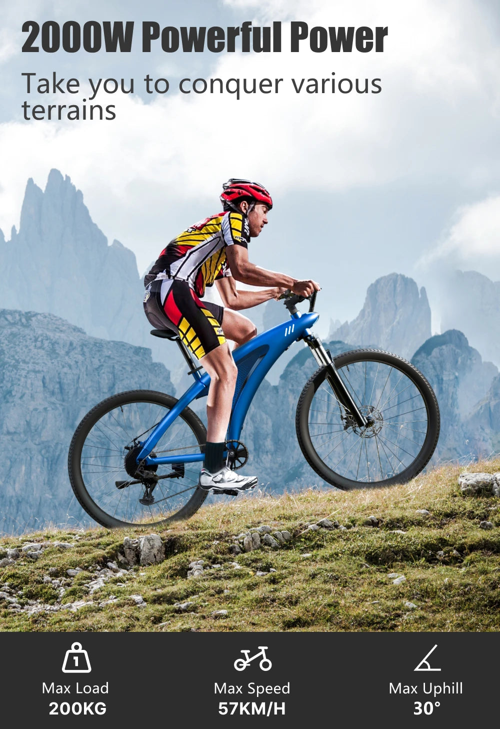 HX Q5 2000W 27.5-inch Electric Mountain Bike