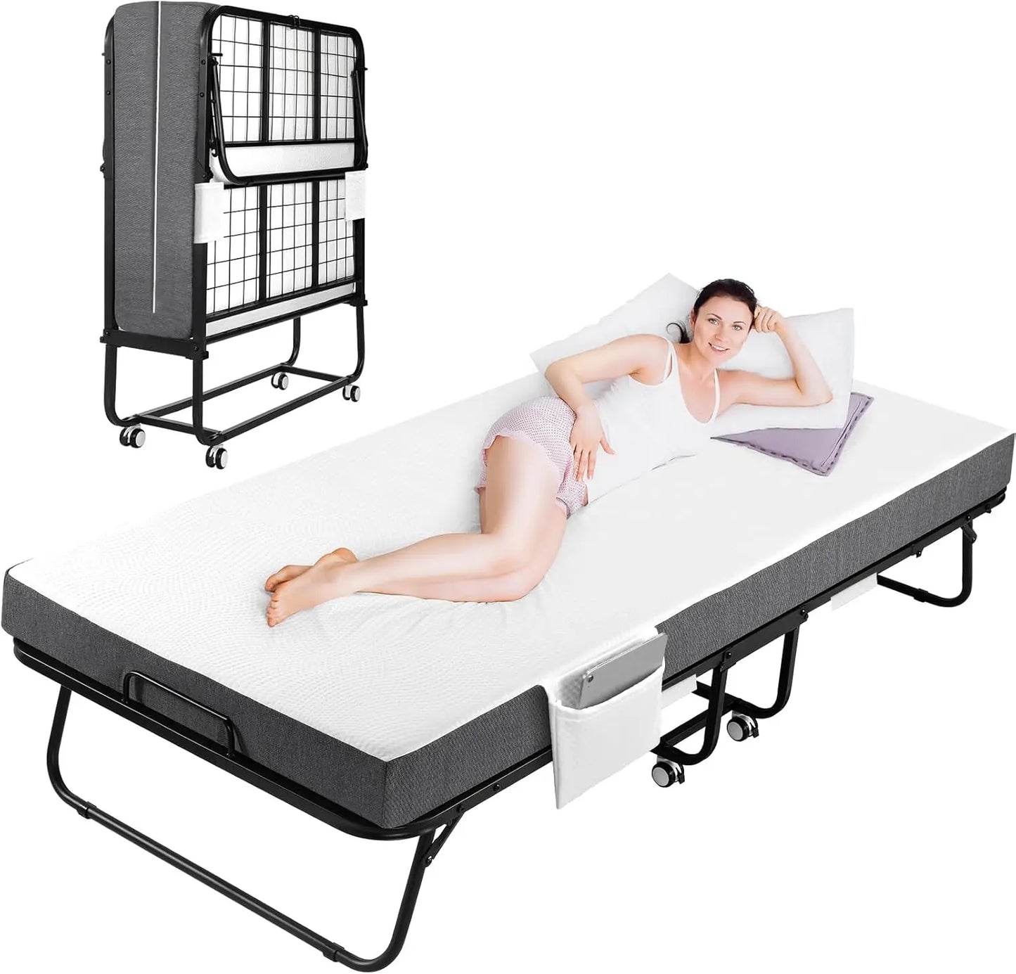 Rollaway Folding Bed with Mattress