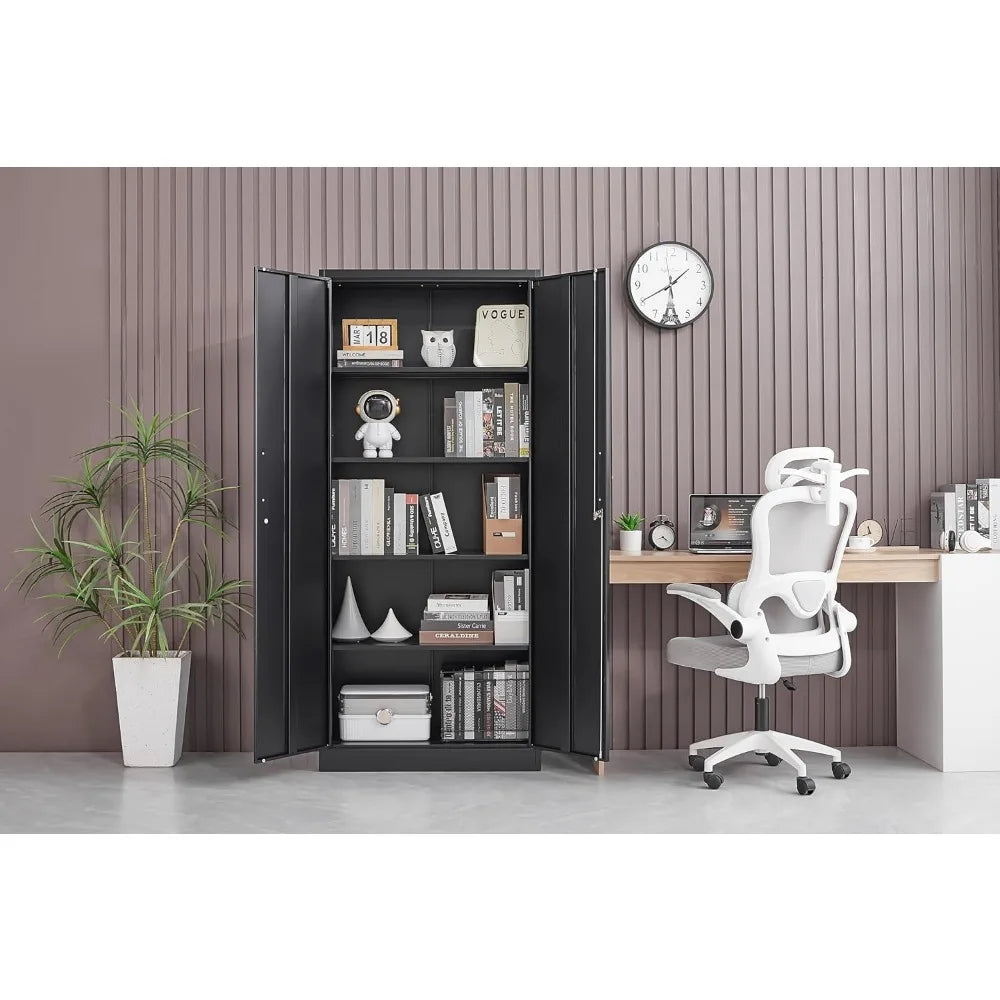 Metal Storage Cabinet with Adjustable Shelves