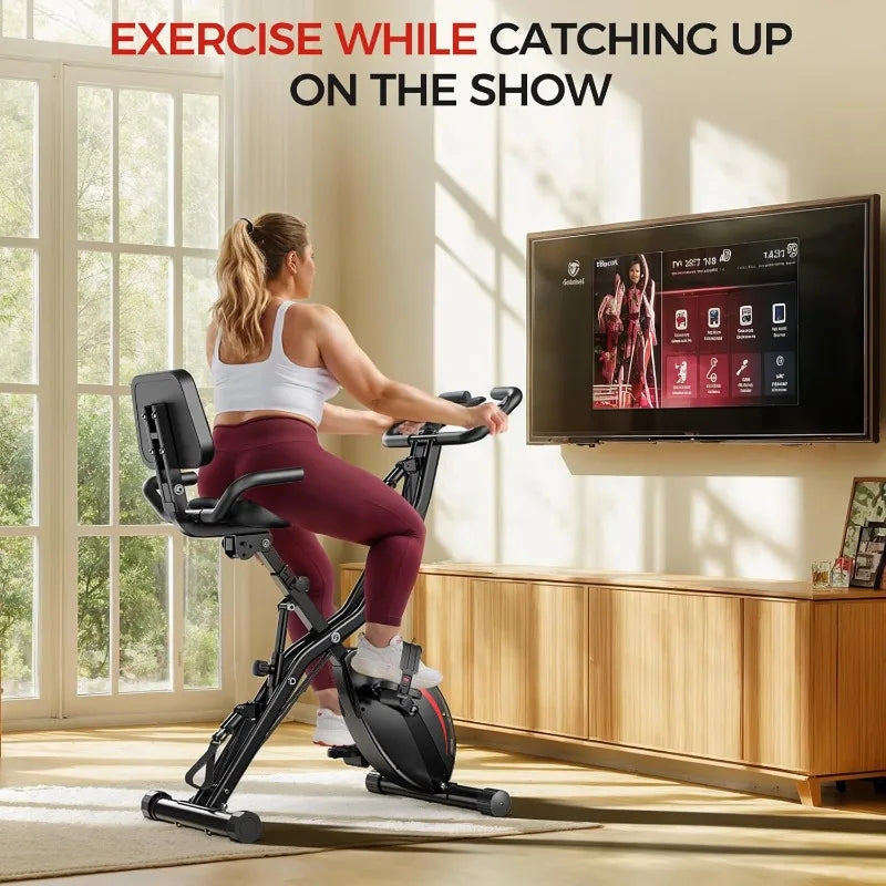 5 IN 1 Stationary Bike 6.6 LBS Flywheel Exercise Bike