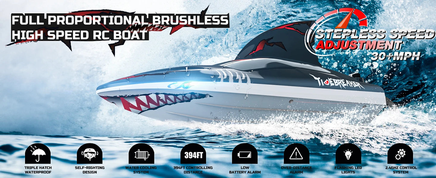 RC Shark Boat DE 2104 SHARK 48+ km/h Self-Rising