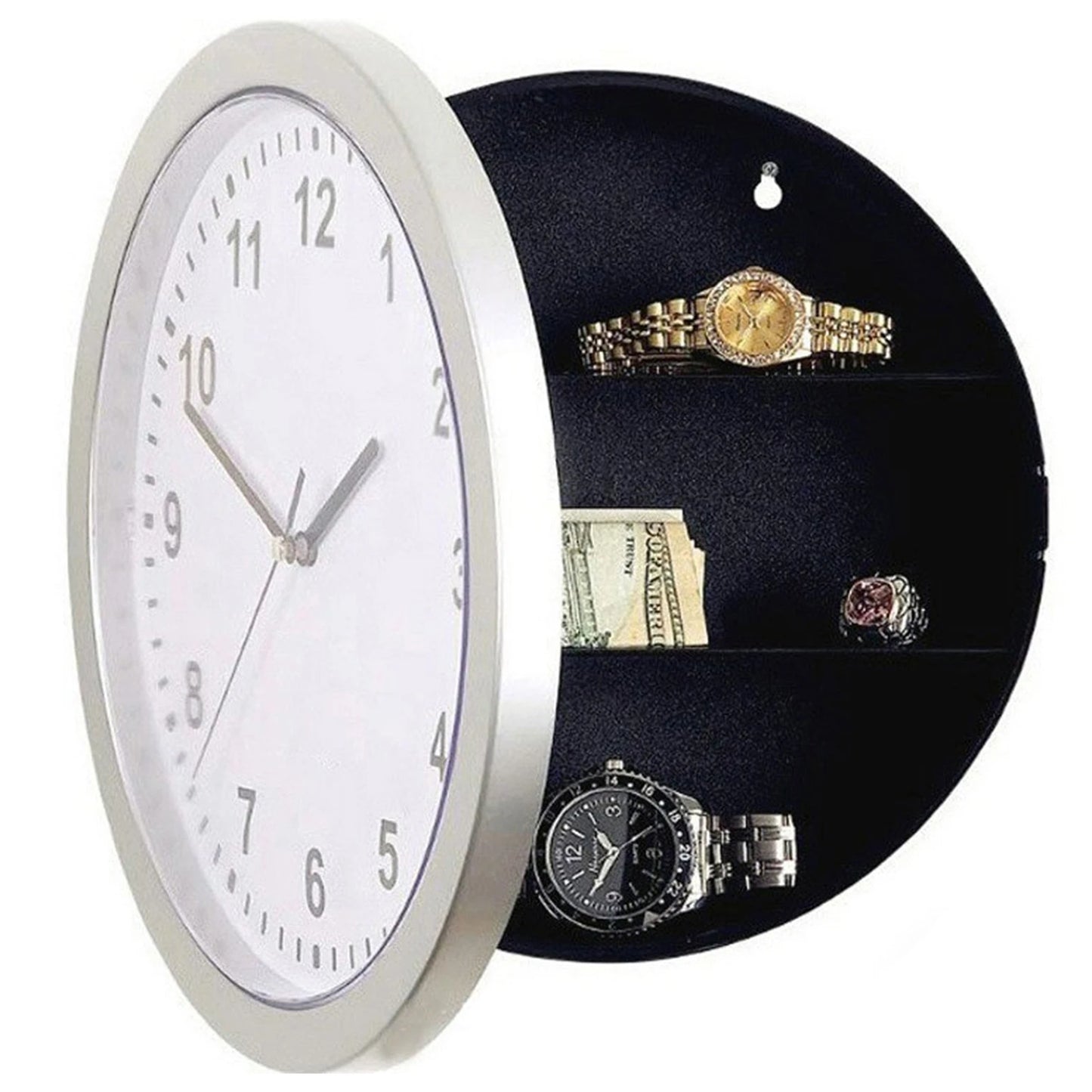 Hidden Safes Wall Clock with Secret Compartment Simple