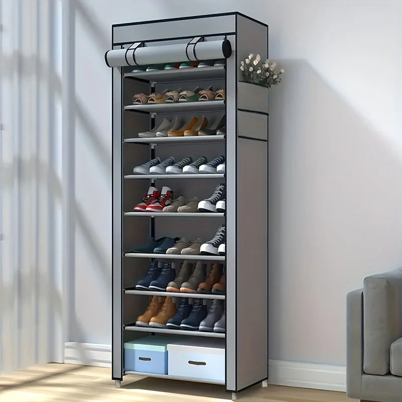 10-Layer Sturdy Shoe Rack - Holds 18-22 Pairs