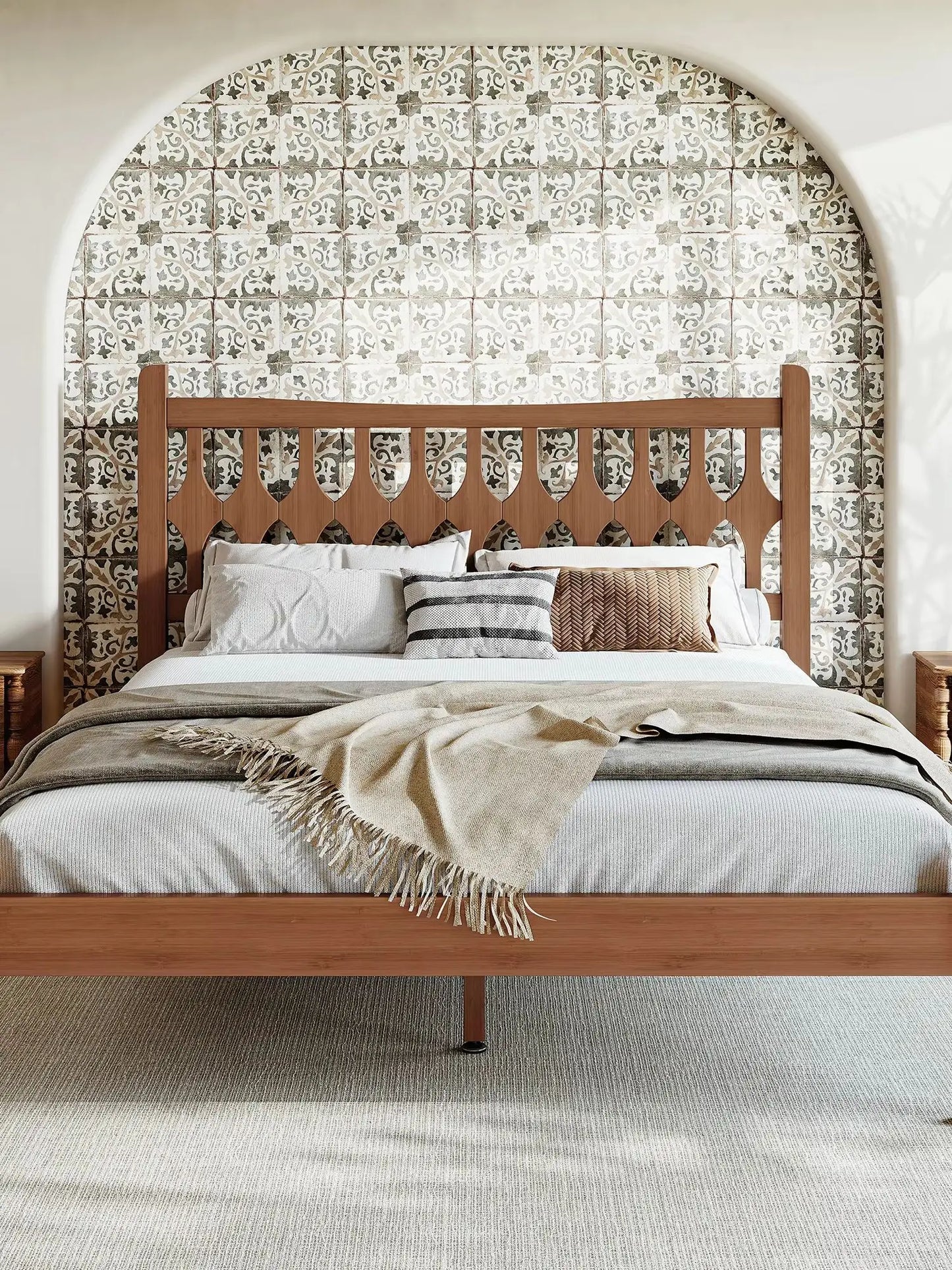 Full Size Bamboo Platform Bed Frame
