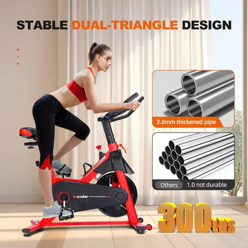 Stationary Bike for Home/Indoor Cycling with Silent Belt Drive