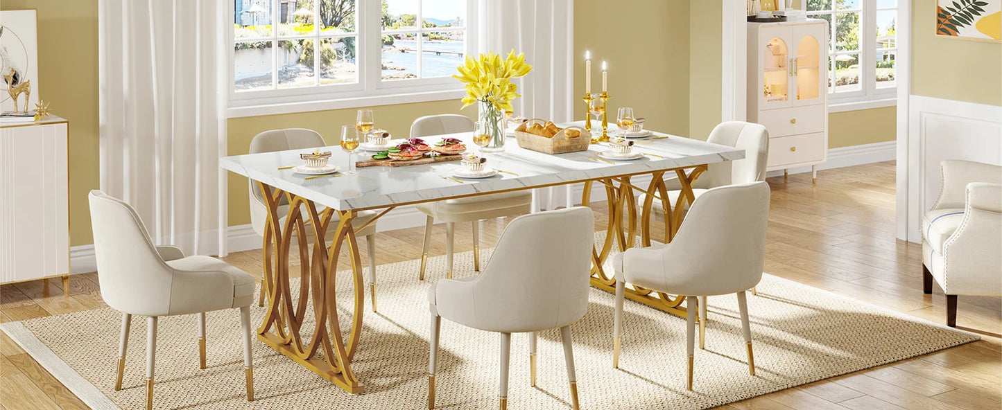 63-Inch Rectangular Dining Table for 4 to 6 people