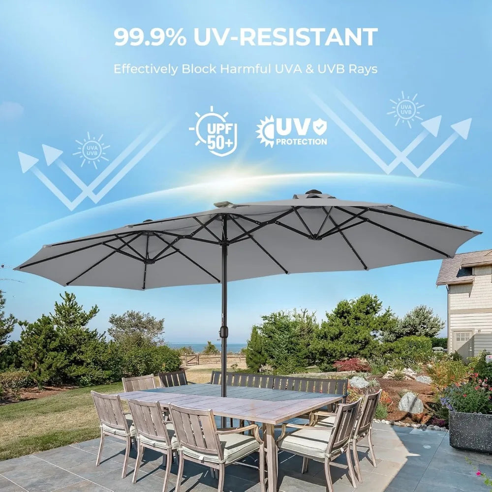 15ft Rectangle Oversized Double Sided Pool Umbrellas