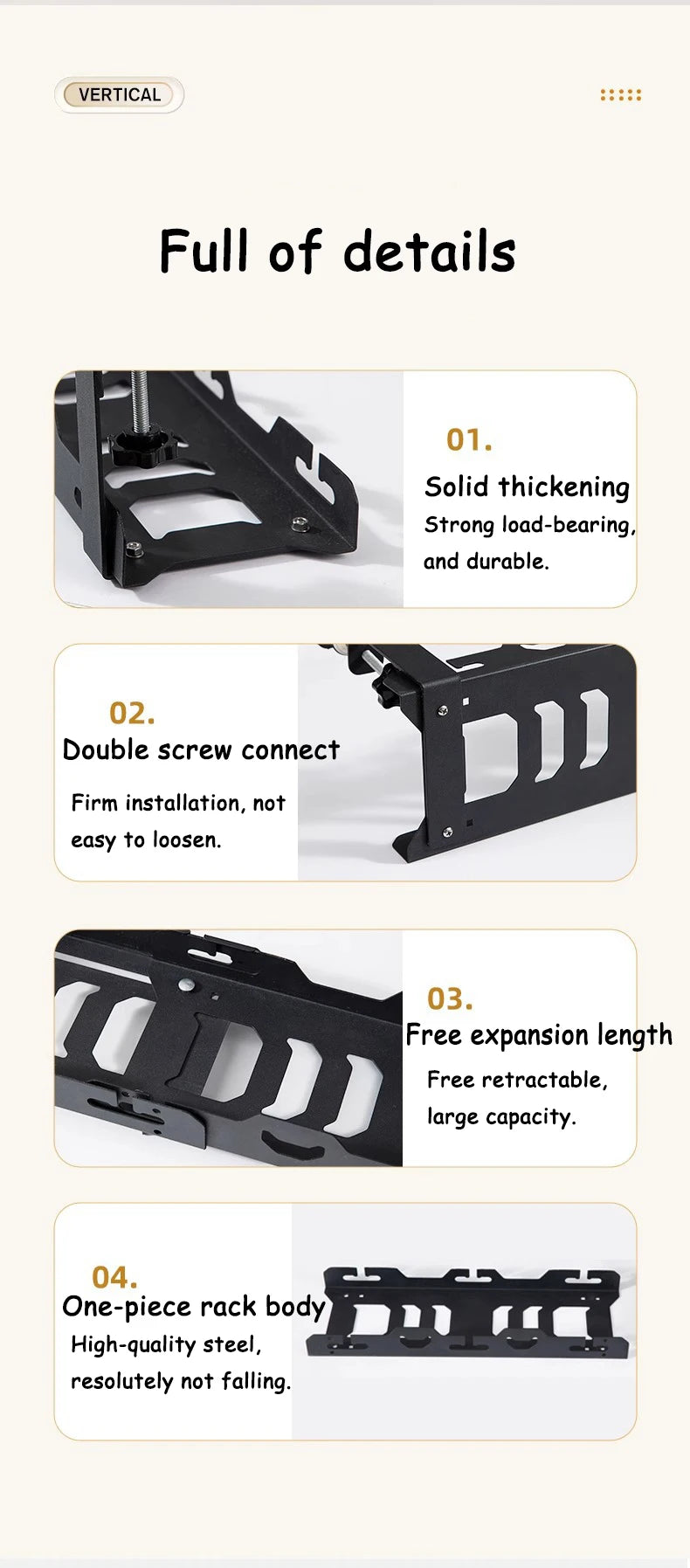Telescopic Under Table Storage Rack Organizer