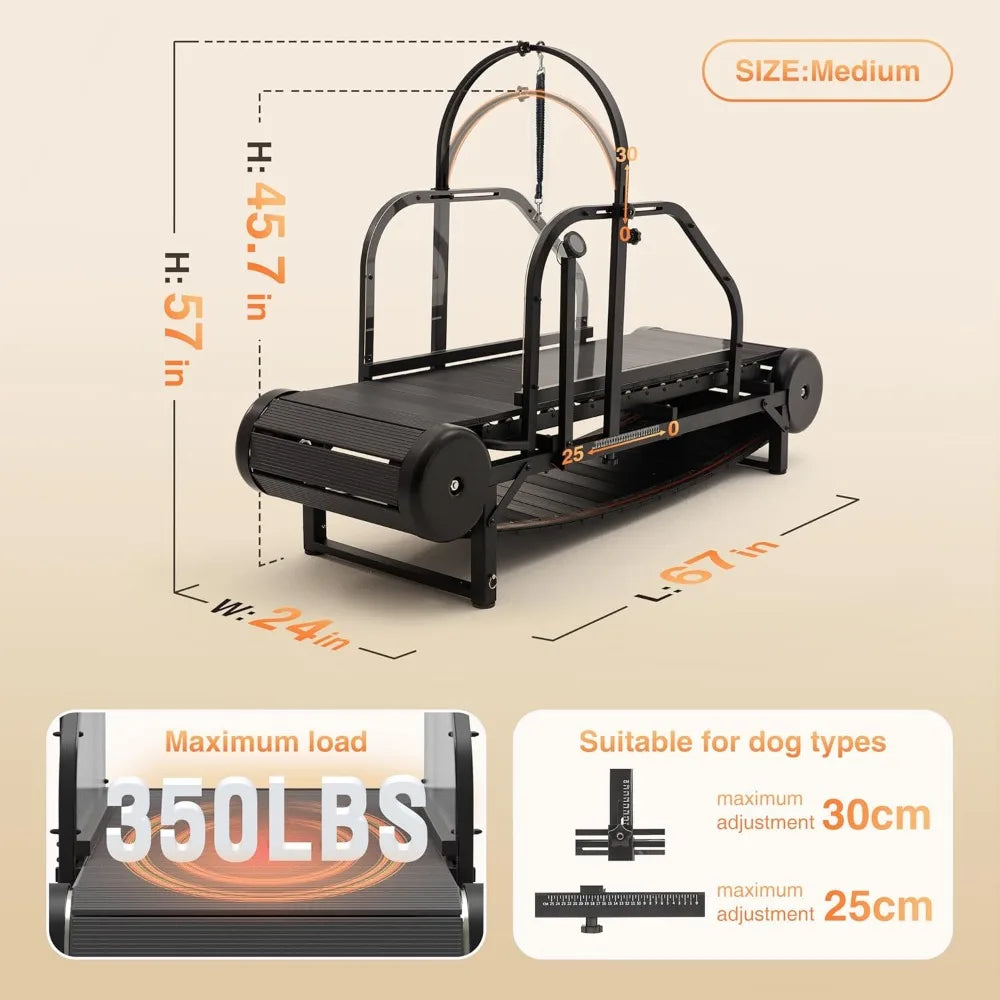 Canine Running Slat Mill Machine with Pedometer for Exercise & Healthy