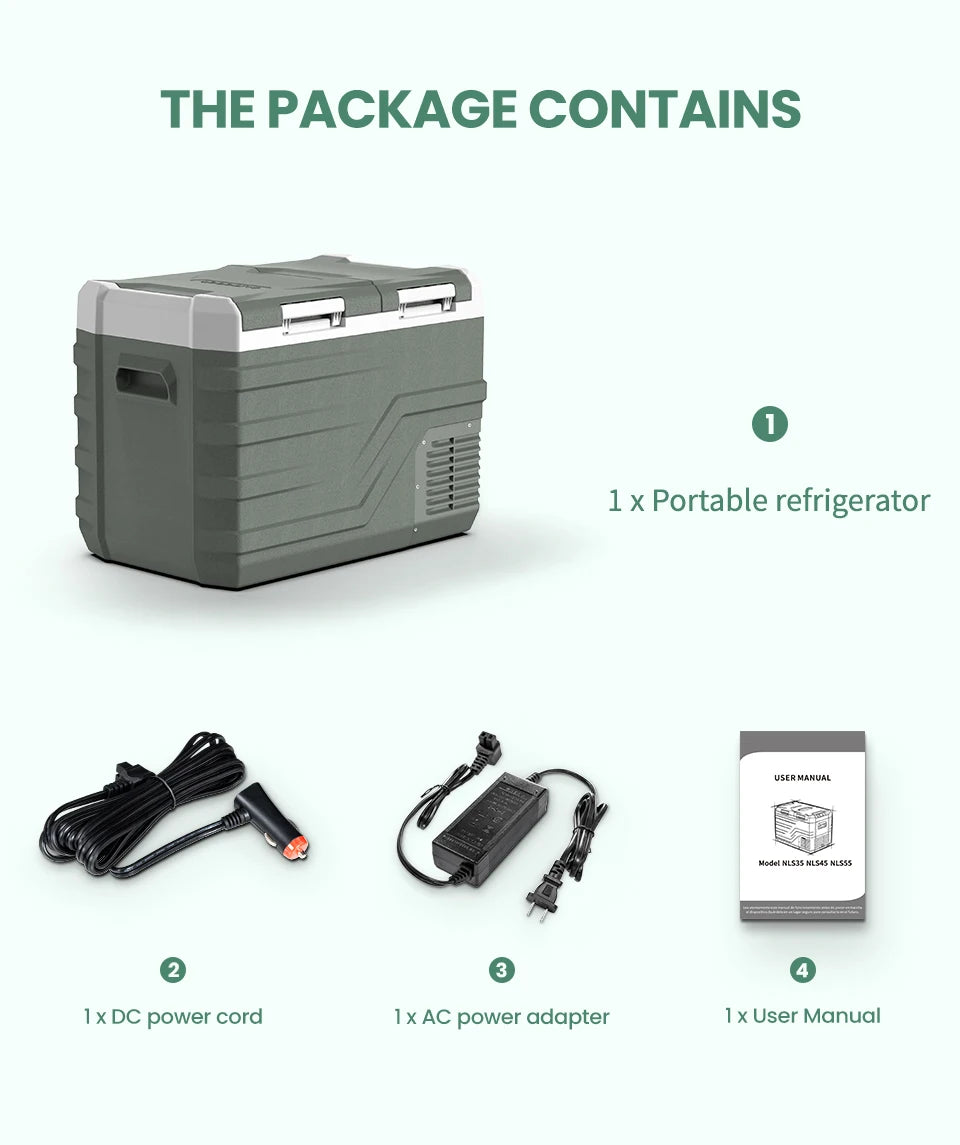 12V Portable Compressor Car Refrigerator Mini Fridge Freezer