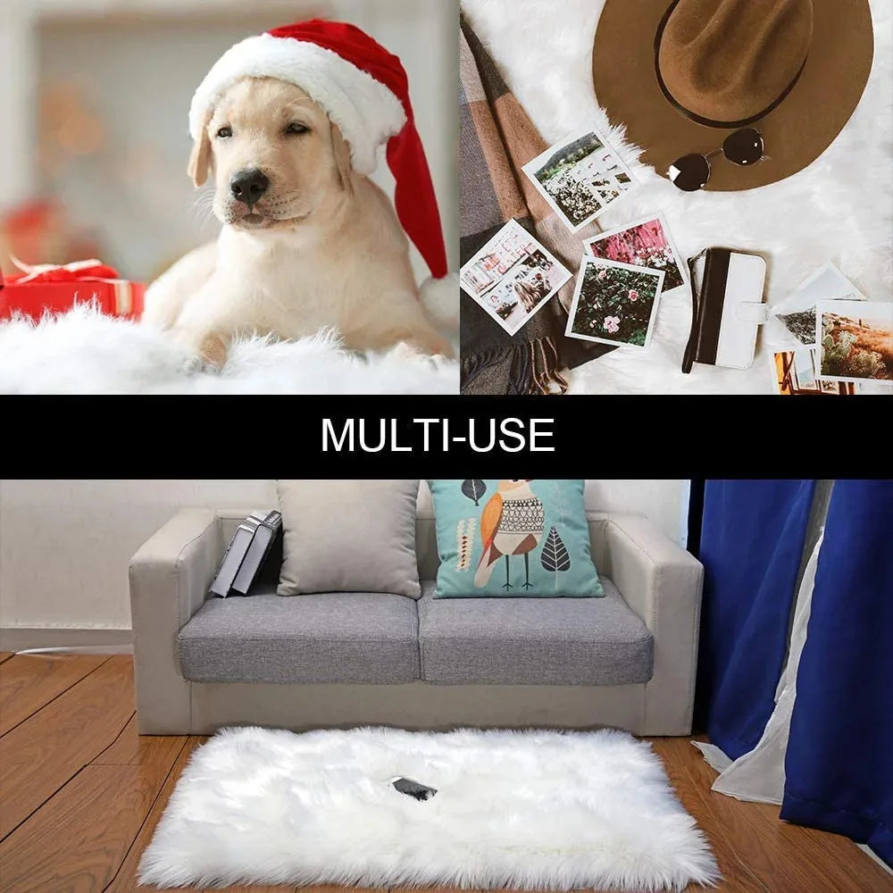 Thicken dense Faux Fur Rug decoration carpets for living room rugs long plush carpet for Bedroom home decor floor mats