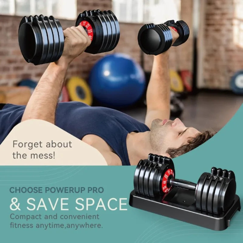 25/55lbs Adjustable Dumbbells Set,