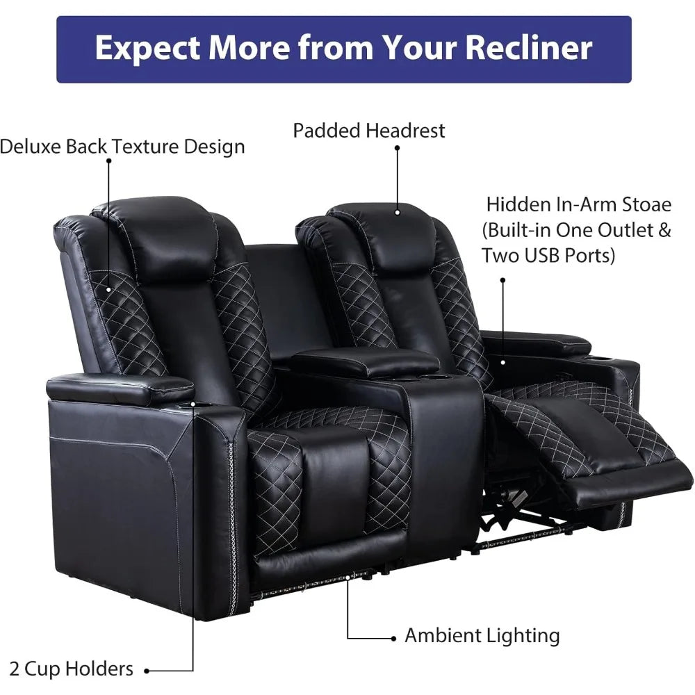 Electric Power Recliner Chairs with USB Ports and Cup Holders