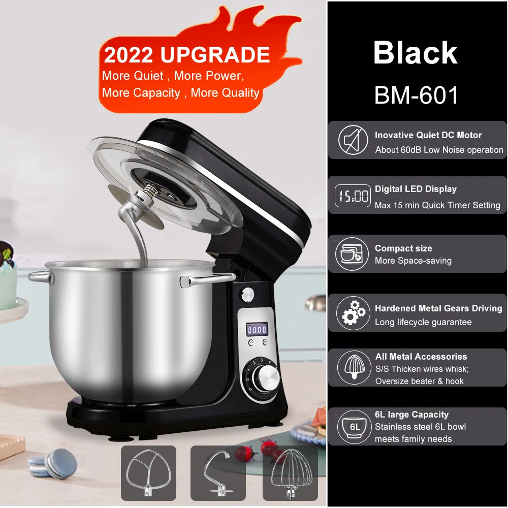6-Speed, 1200 W Kitchen Food Mixer