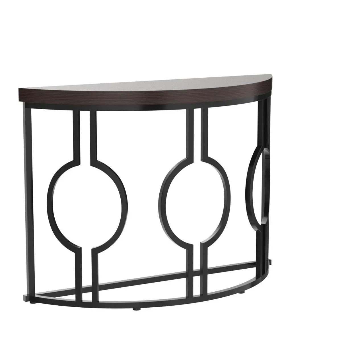 Half Moon Semi Circle Sofa Table with Geometric Base