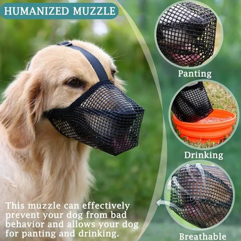Pet Dog Muzzles Adjustable Breathable