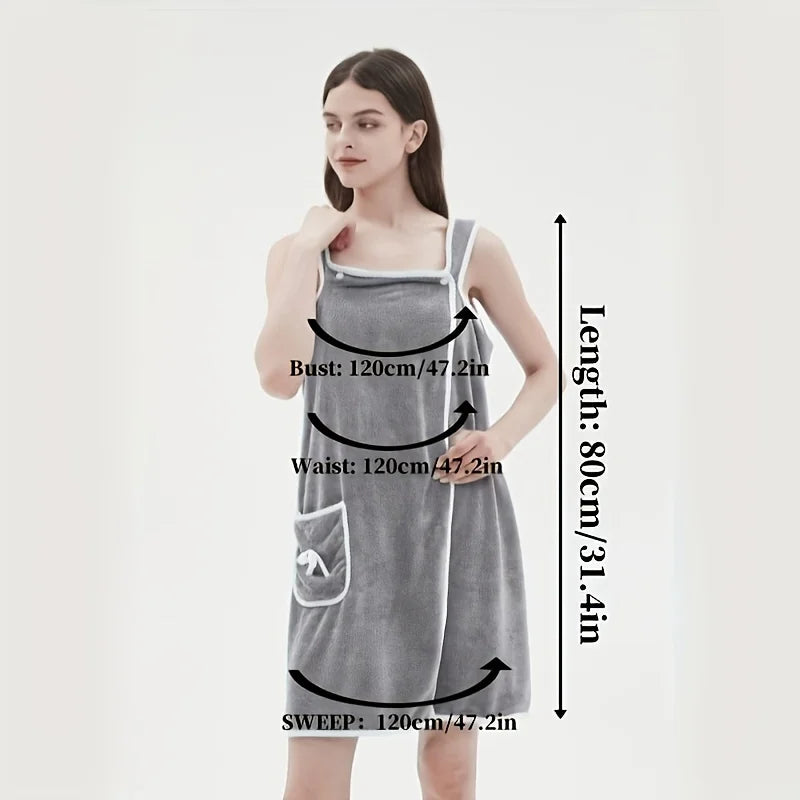 Wearable Bath Towel Skirt for Adults.