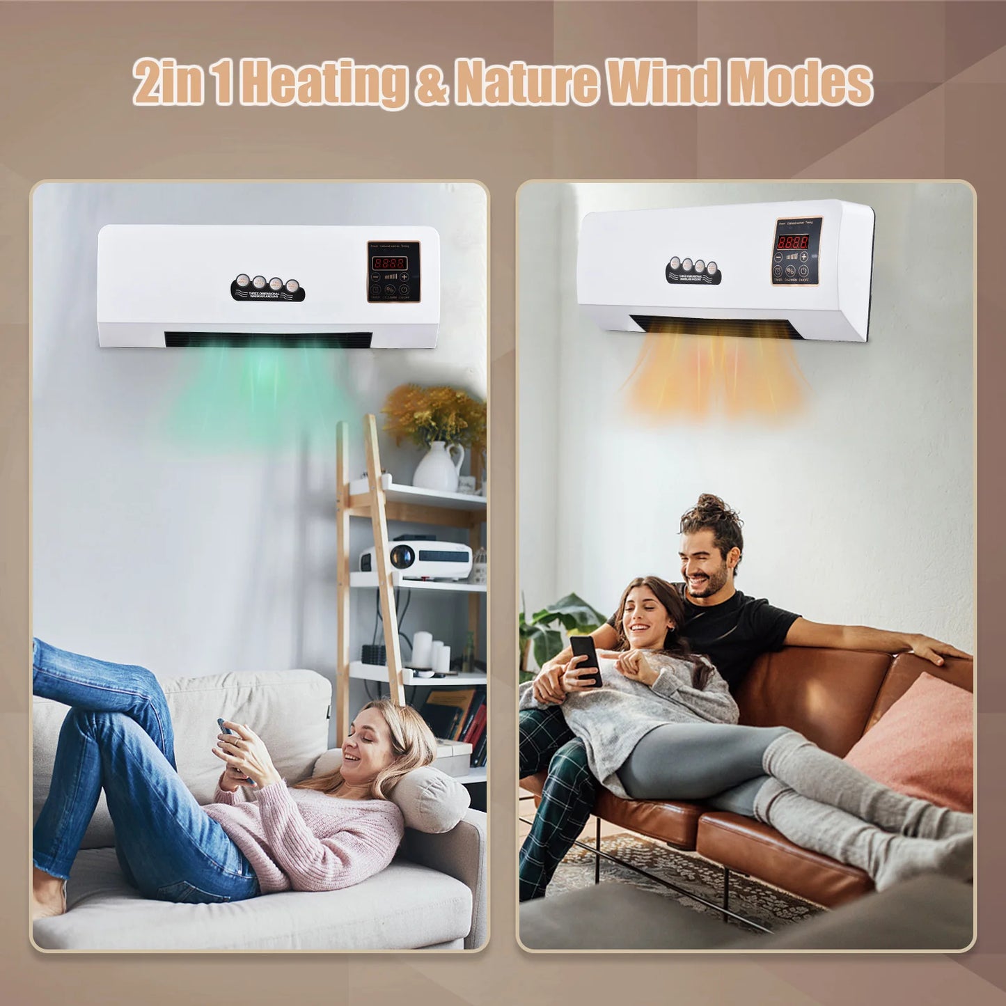 2-in-1 Air Conditioner Heater and Fan Combo