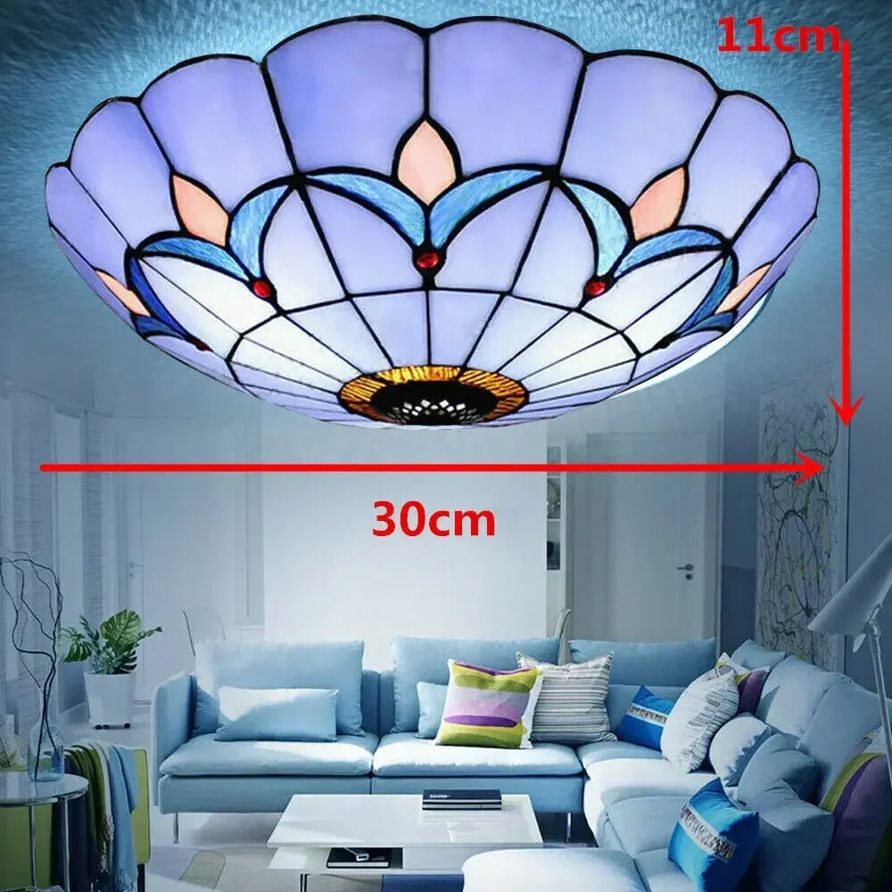 12" Elegant Vintage Ceiling Lamp for Living Room and Dining Room