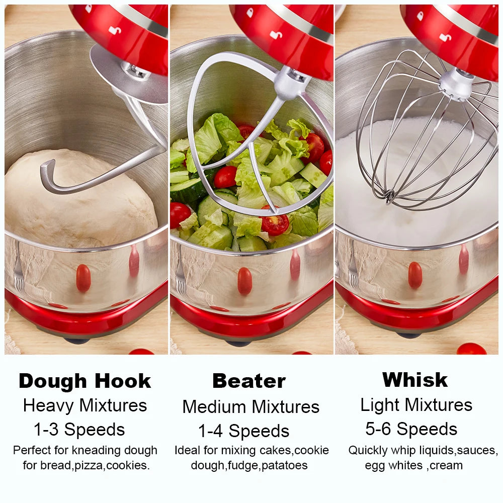 6-Speed, 1200 W Kitchen Food Mixer