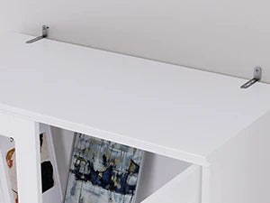 78.7" Tall Kitchen Pantry Storage Cabinet with Glass Doors