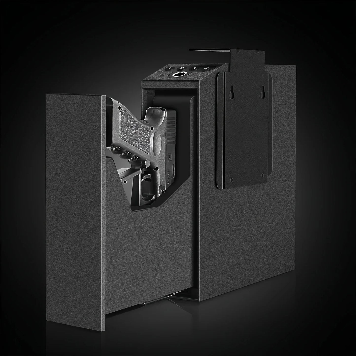 Biometric Slider Handgun Gun Safe for Nightstand, Desk, Bed Side