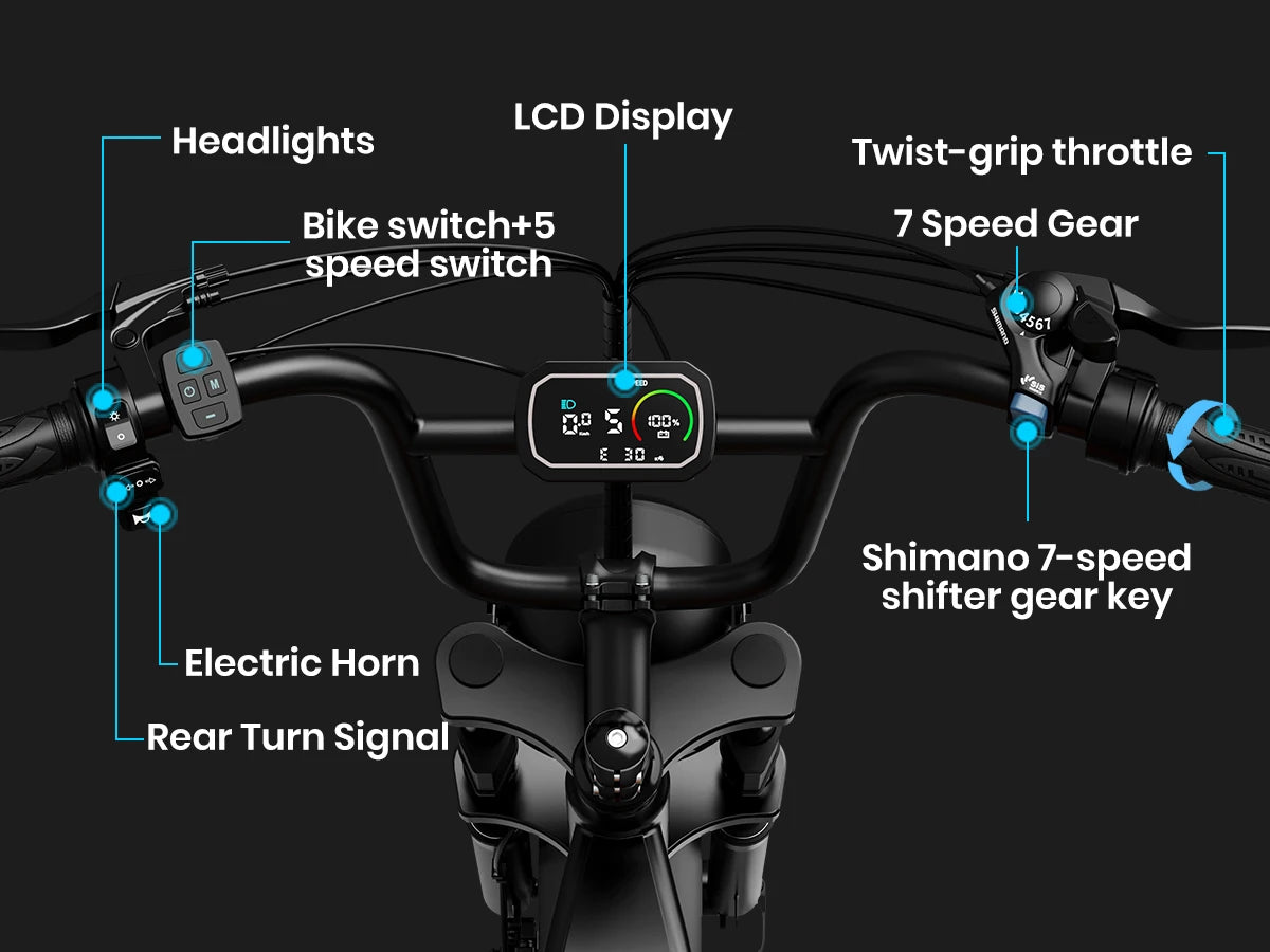 1000W Motor Bicycle 48V 20AH 20“Tire Mountain Ebike.