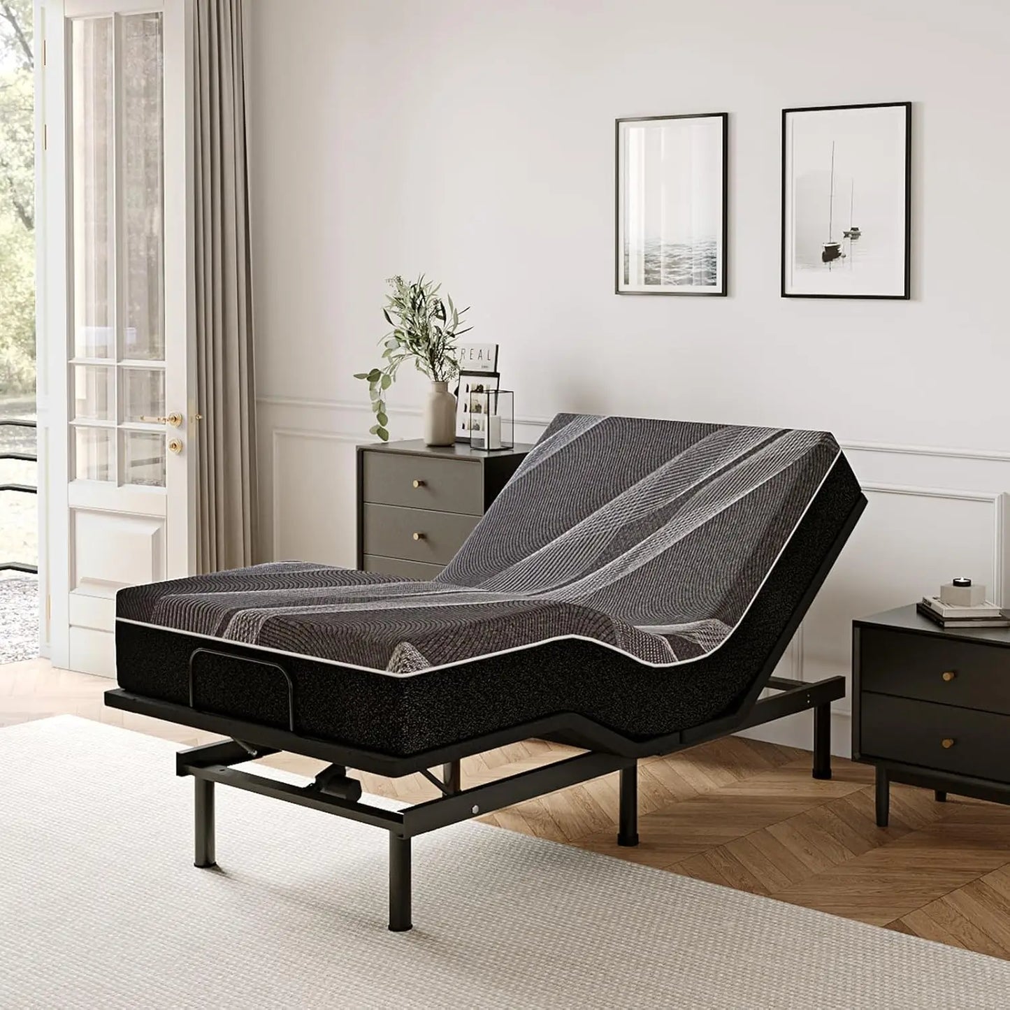 Twin XL Adjustable Bed Base Frame with Wireless Remote control