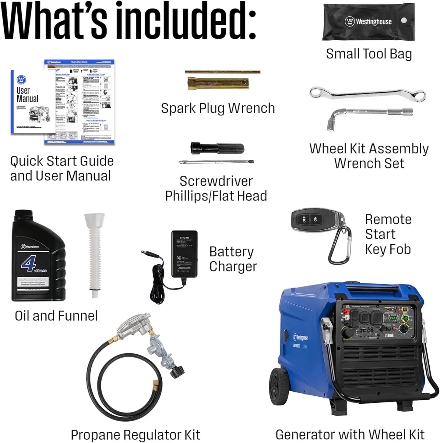 11000 Peak Watt Tri-Fuel Portable Inverter Generator