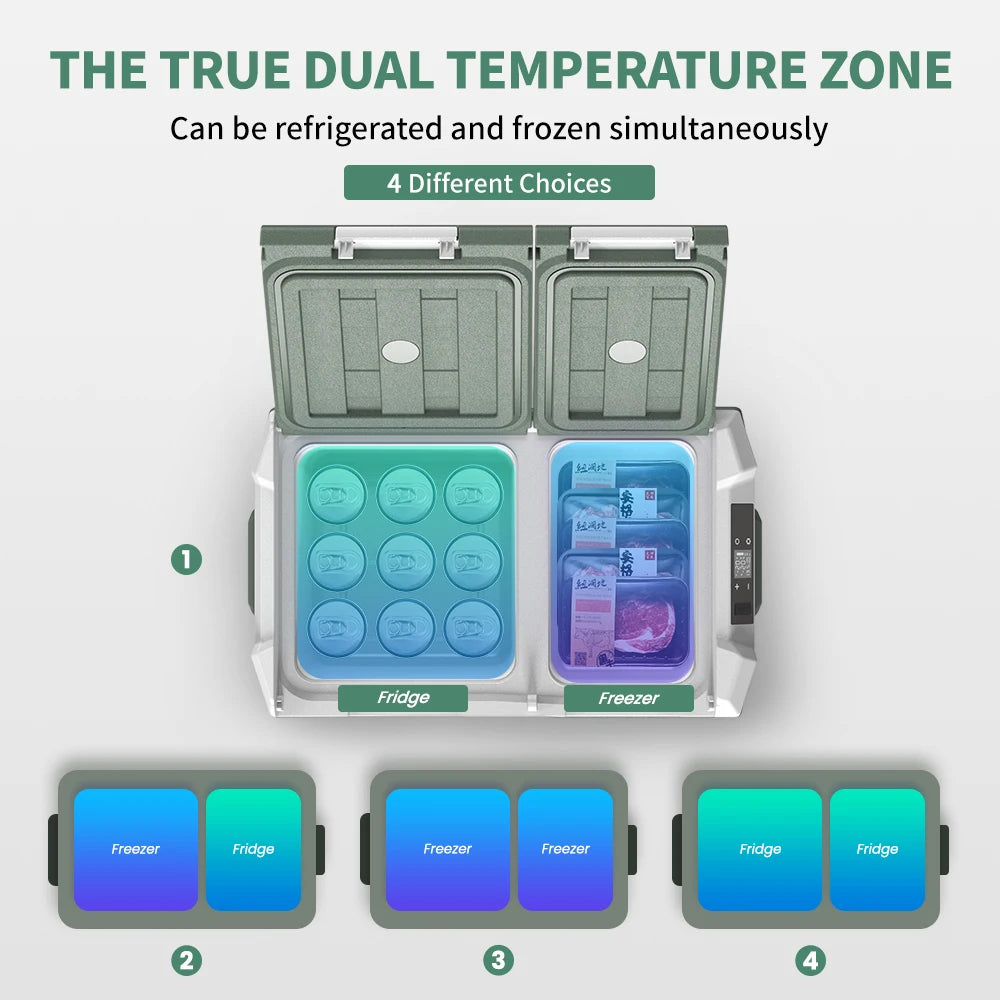 12V Portable Compressor Car Refrigerator Mini Fridge Freezer