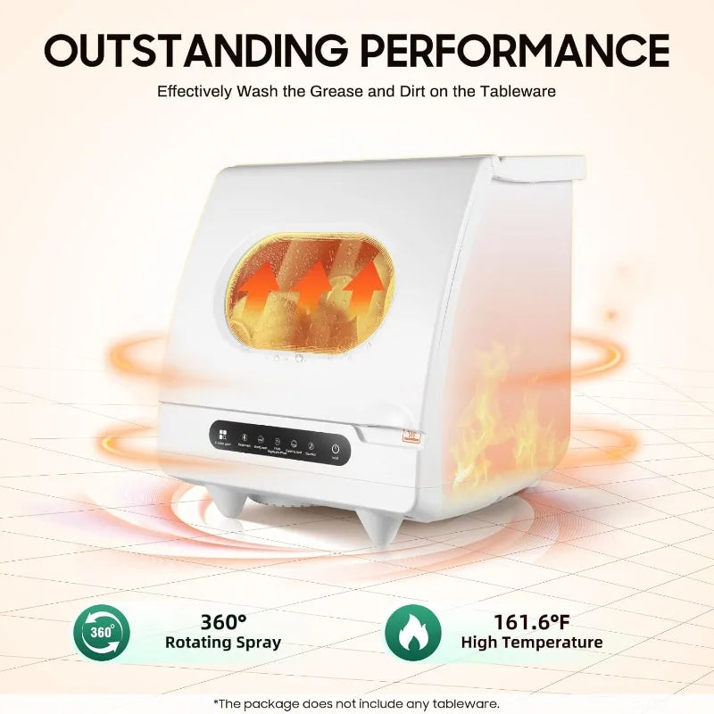 Portable 5 Wash Programs Countertop Dishwasher