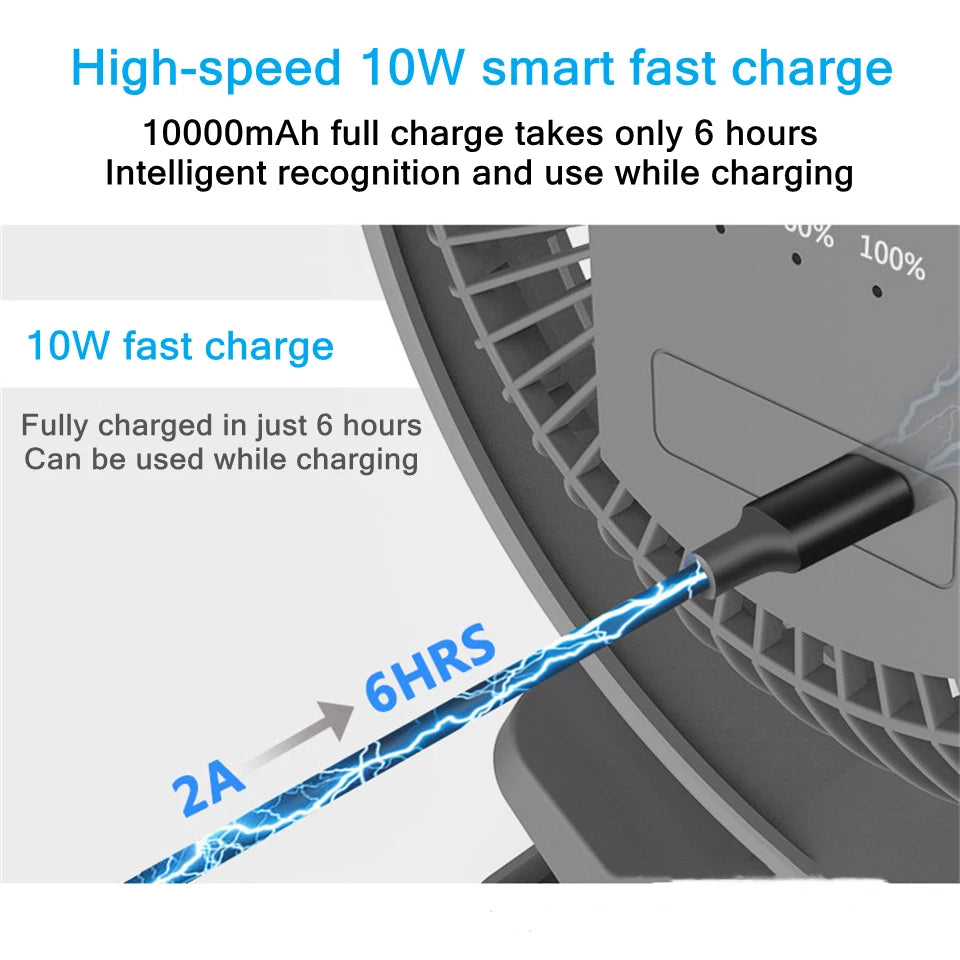 USB Charging Home Room Table Wireless Electric Fan