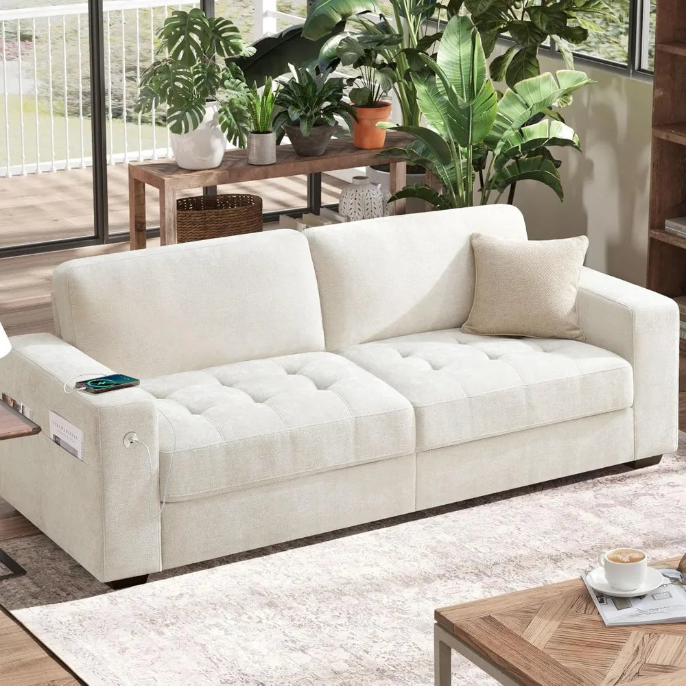 89" Sofa with Medium Firm Seat Cushion and Removable Cover