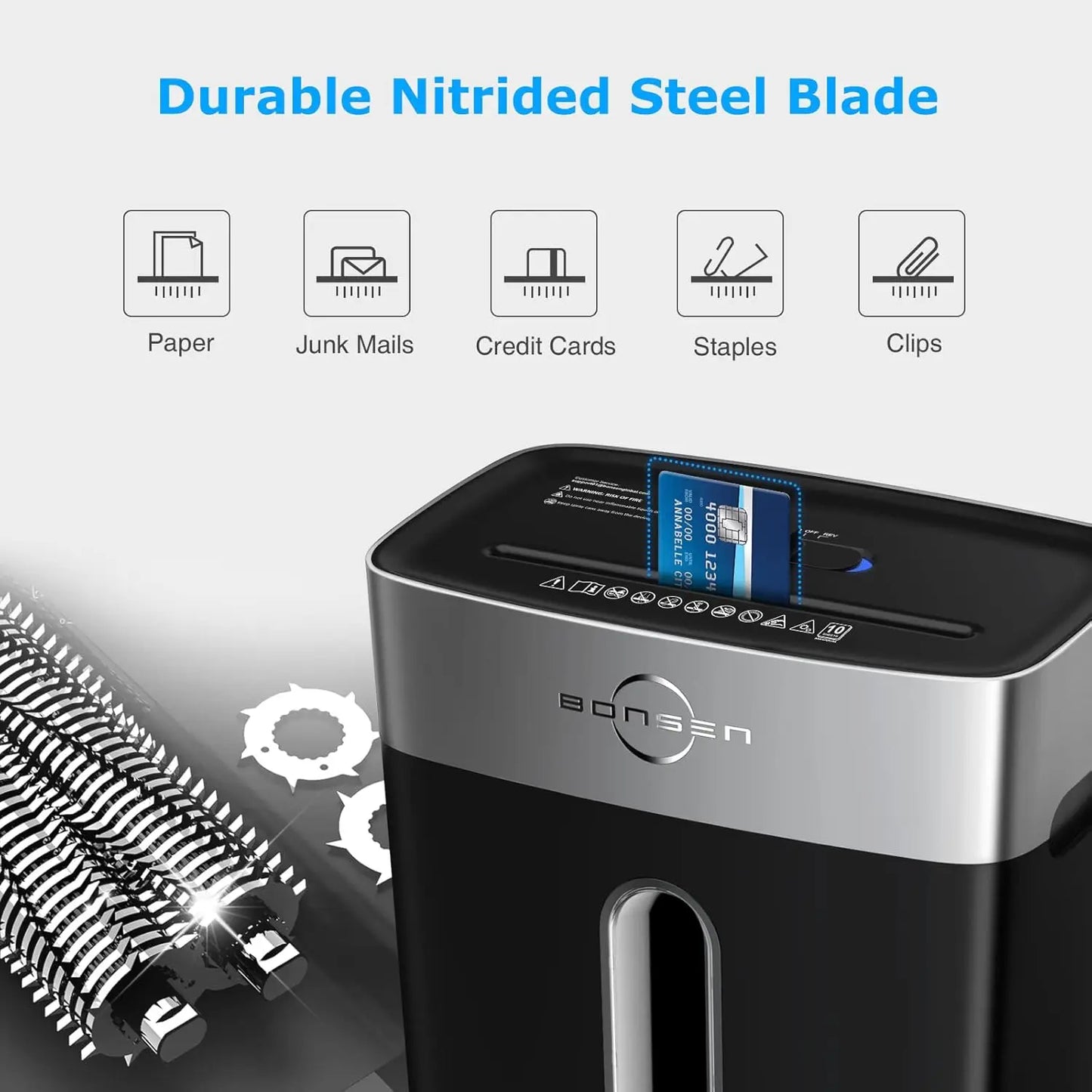 10-Sheet Cross-Cut Home Office Shredder P-4 Security.