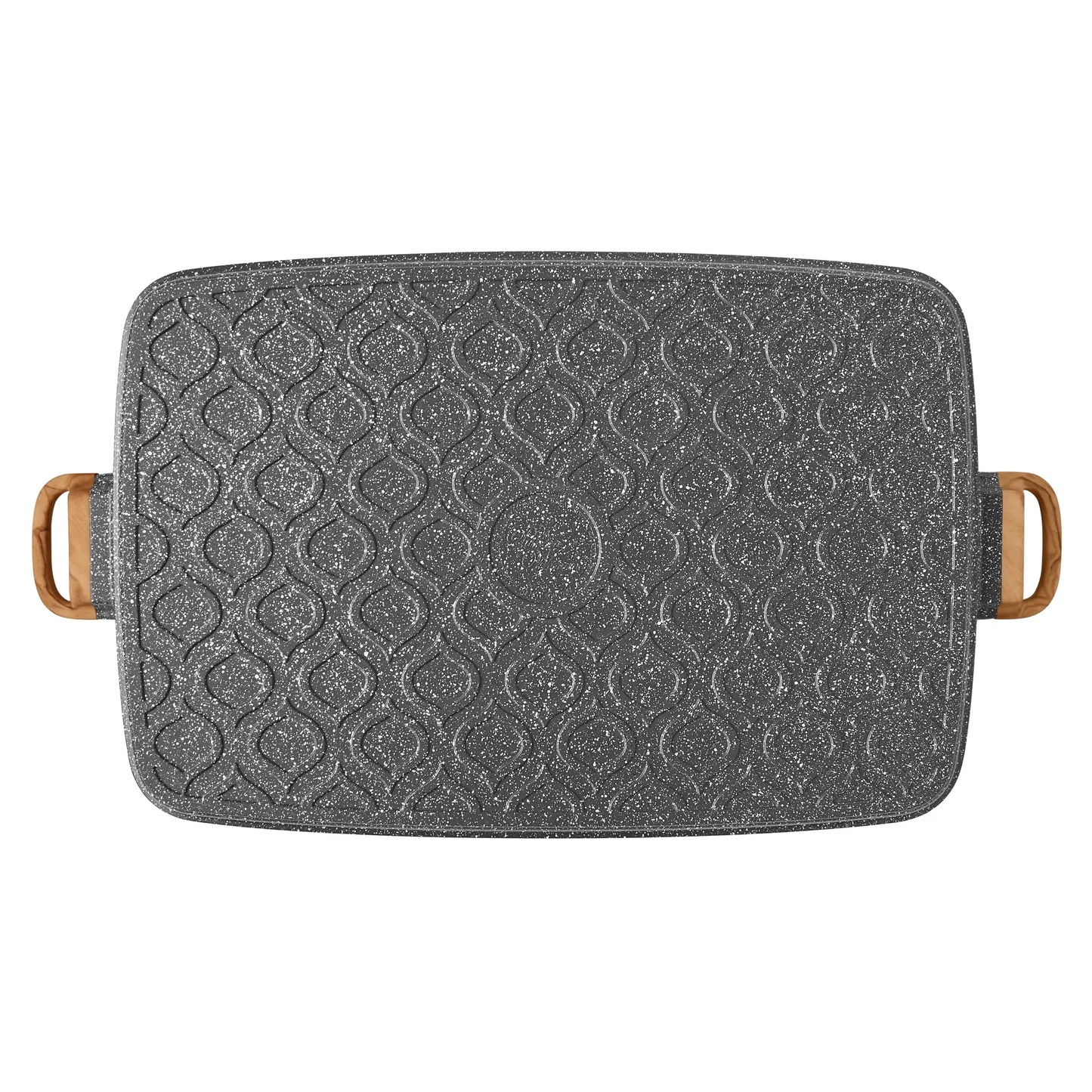 Cast Aluminum Double Griddle with Charcoal Grey Speckled