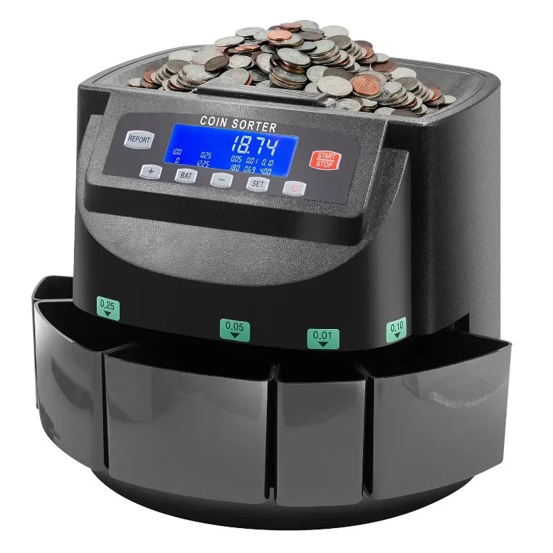 Automatic Dollar Coin Counter an LCD Display for Counting