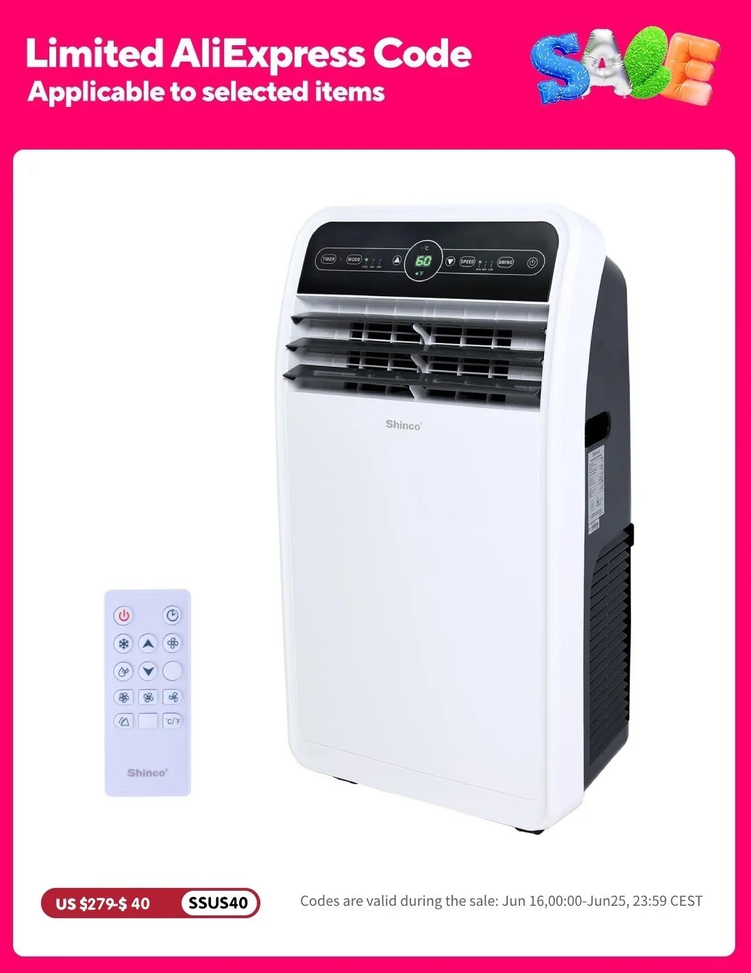 12,000 BTU, Portable AC Unit with Built-in Cool