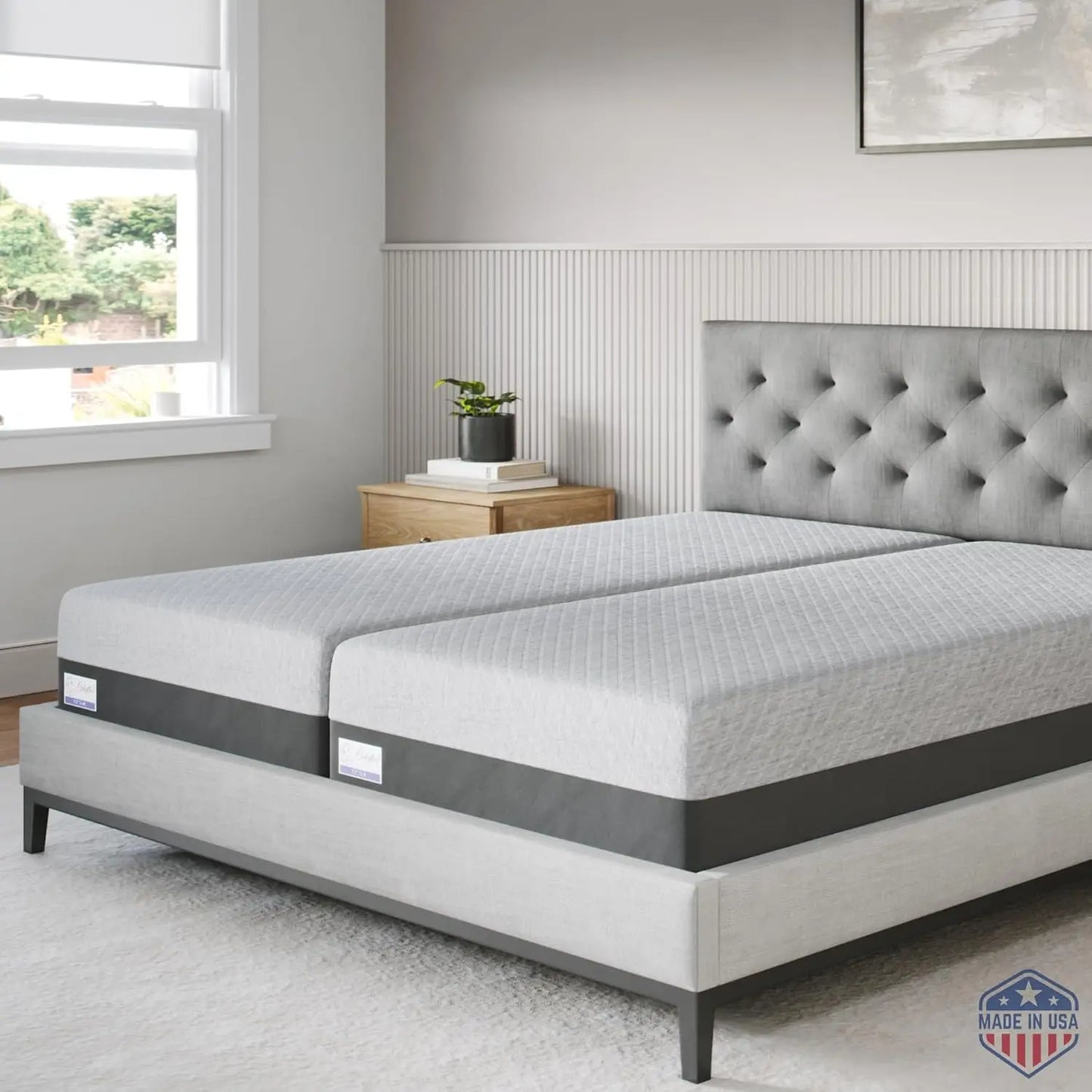 10-inch Medium Split King Gel Memory Foam Mattress in a Box