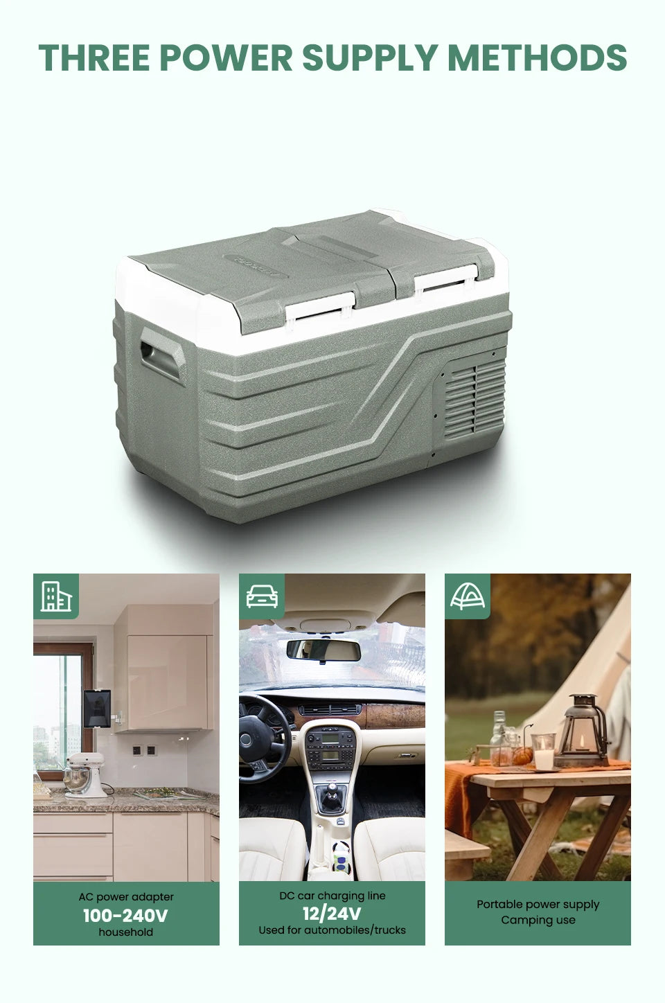 12V Portable Compressor Car Refrigerator Mini Fridge Freezer